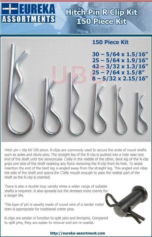 EUREKA R CLIP HITCH PIN KIT 150 PCE