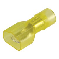 NARVA TERMINAL MALE BLADE INSULATED YELLOW BOX 50