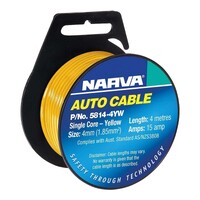NARVA CABLE 15AMP YELLOW