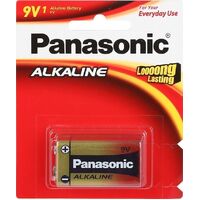 PANASONIC 9 VOLT ALKALINE 1 PACK