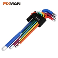 FIXMAN COLOUR LONG METRIC HEX KEY SET 9PCE