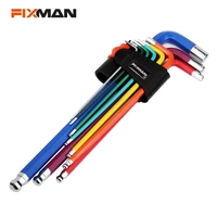 FIXMAN COLOUR BALL END HEX KEY METRIC 9PCE