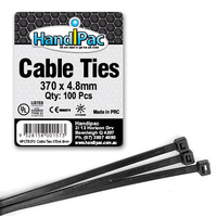 HANDIPAC CABLE TIES 370X4.8 BLACK