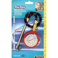 PRO-KIT HEAVY DUTY DIAL TYRE GUAGE WITH EXTENSION
