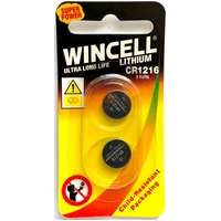 Wincell Lithium CR1216 Coin battery, pk2