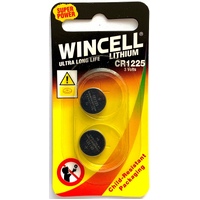 Wincell Lithium CR1225 Coin battery, pk2