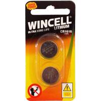 Wincell Lithium CR1616 Coin battery, pk2