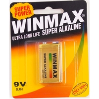 Winmax Alkaline Super 9V battery, pk1