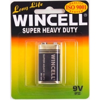 Wincell Super Heavy Duty 9V battery, pk1