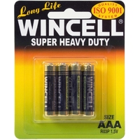 Wincell Super Heavy Duty AAA battery, pk4